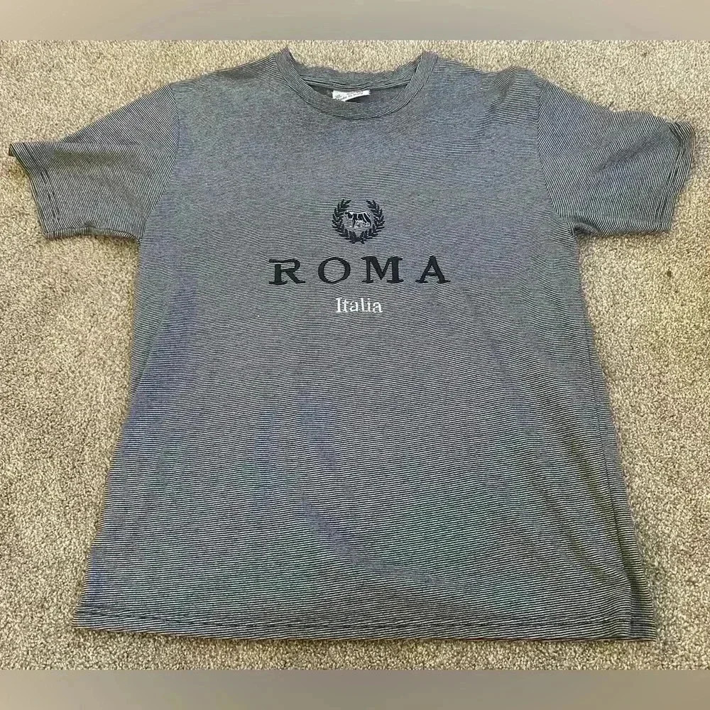 Vintage times  Roma Italian striped T shirt size m